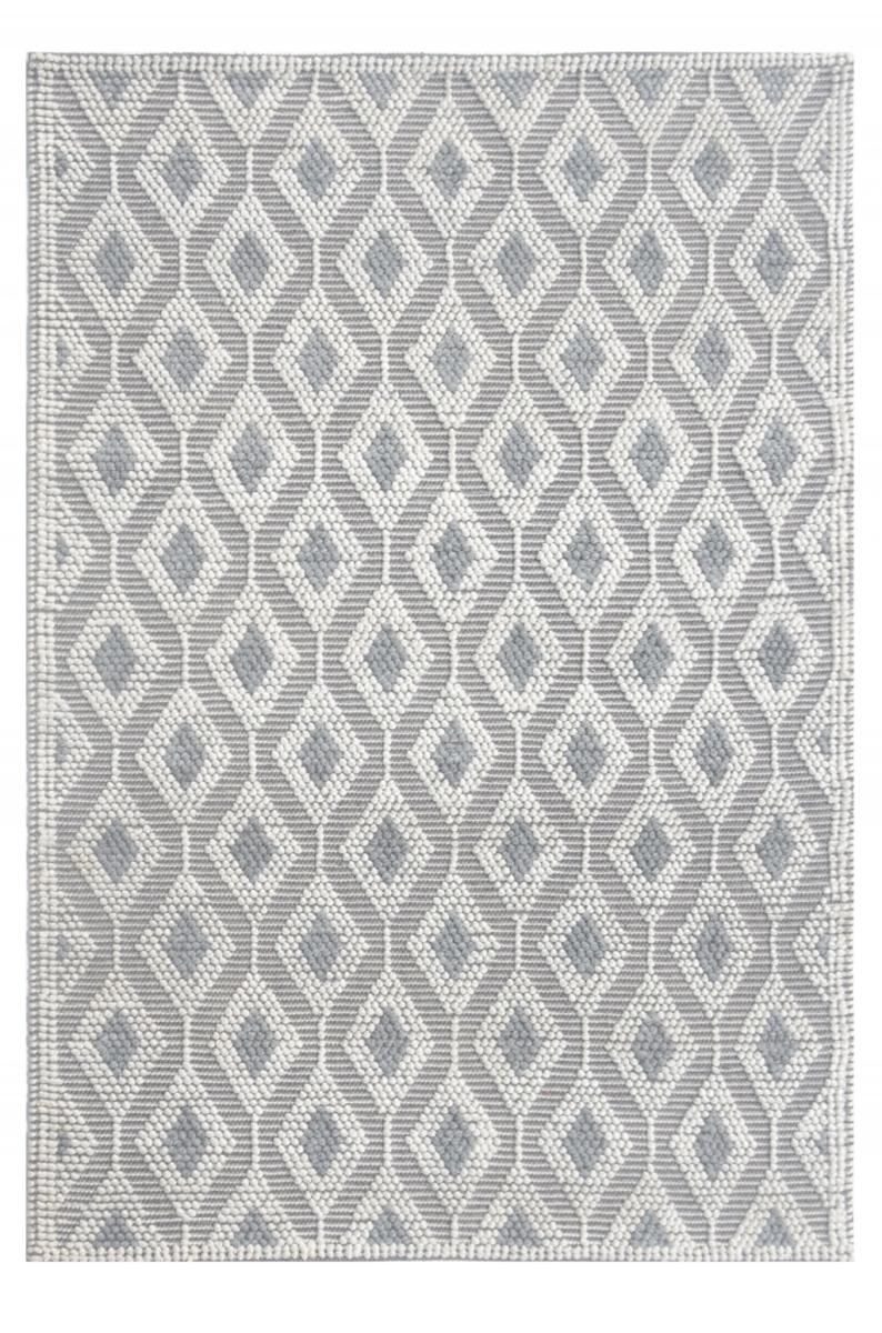 6 x 9 ft. Diamond Trellis Modern Area Rug - Ivory & Grey
