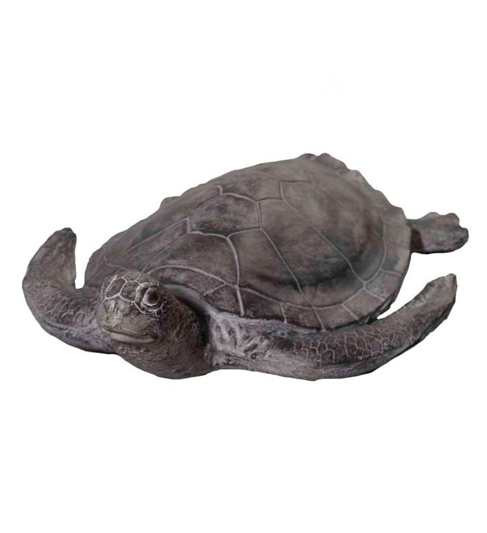 7 in. Sea Turtle Indoor & Outdoor Statue, Grey