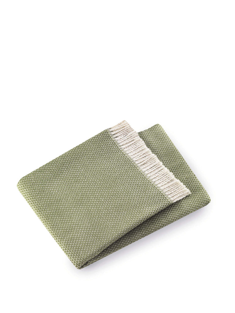 475699 Soft Olive Links Pattern Throw Blanket, Green