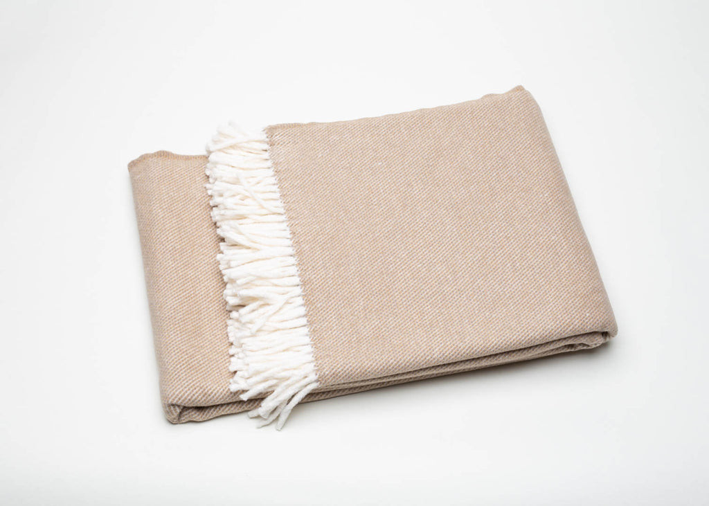 475714 Stone Mini Dot Fringed Throw Blanket, Stone