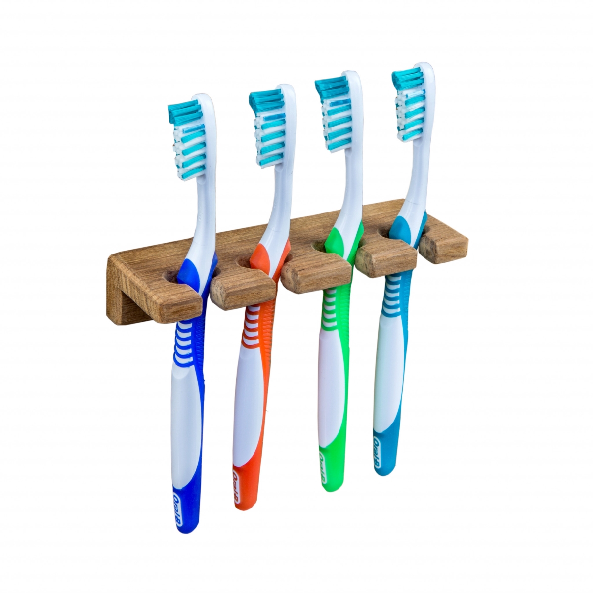 475841 Traditional Solid Teak Wall Mount Toothbrush Holder
