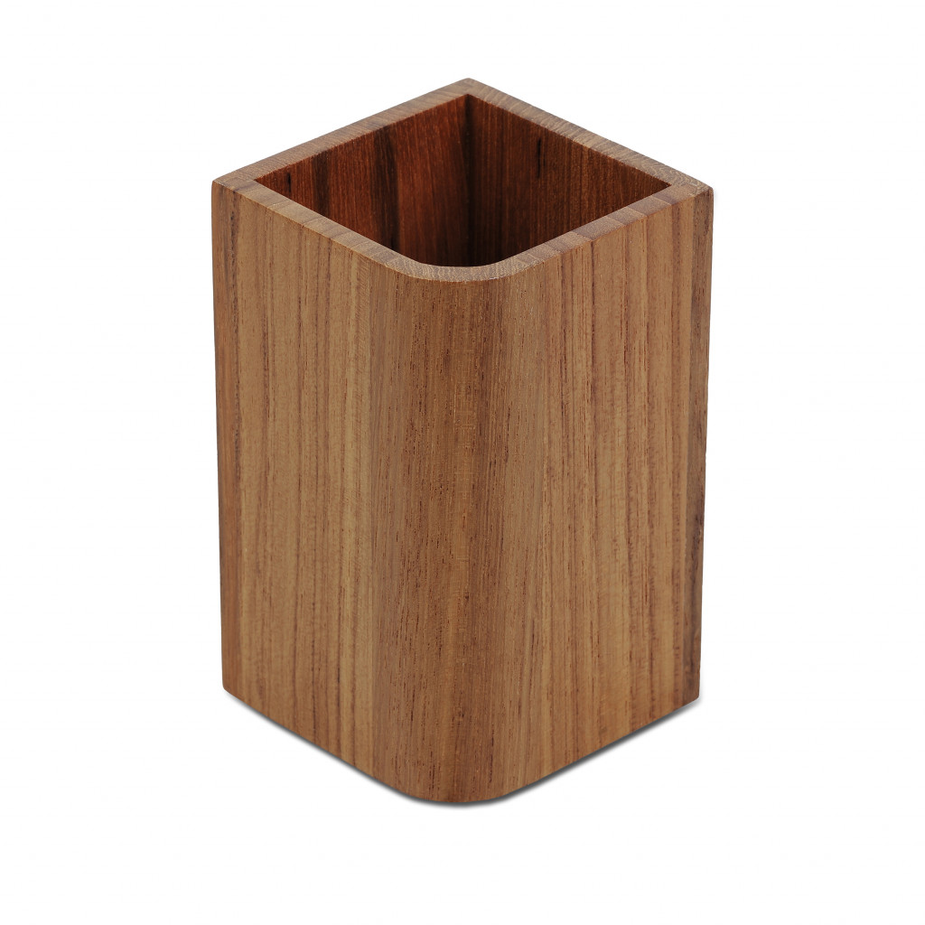 Designer Genuine Teak Tumbler, Brown