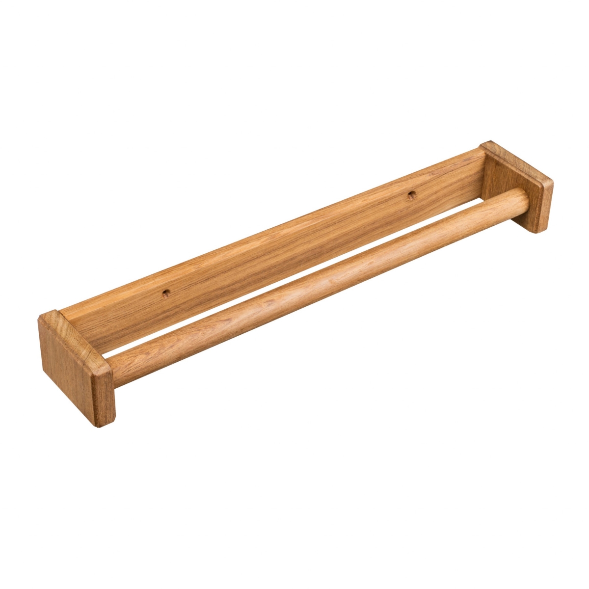 475857 16 in. Traditional Solid Teak Towel Bar, Brown