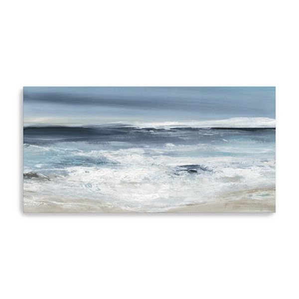 60 in. Long Beach Shore Canvas Wall Art, Blue