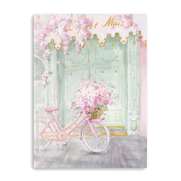 32 in. Pretty Pastel Pink Paris Canvas Wall Art