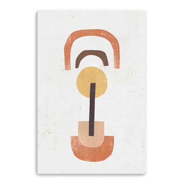 36 in. Abstract Shapes in Balance Canvas Wall Art, Orange