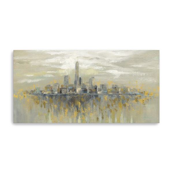 60 in. Artistic Manhattan City Skyline Canvas Wall Art, Gray