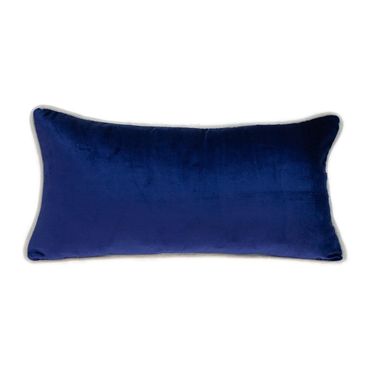 Reversible Royal & Aqua Lumbar Velvet Throw Pillow, Multi Color