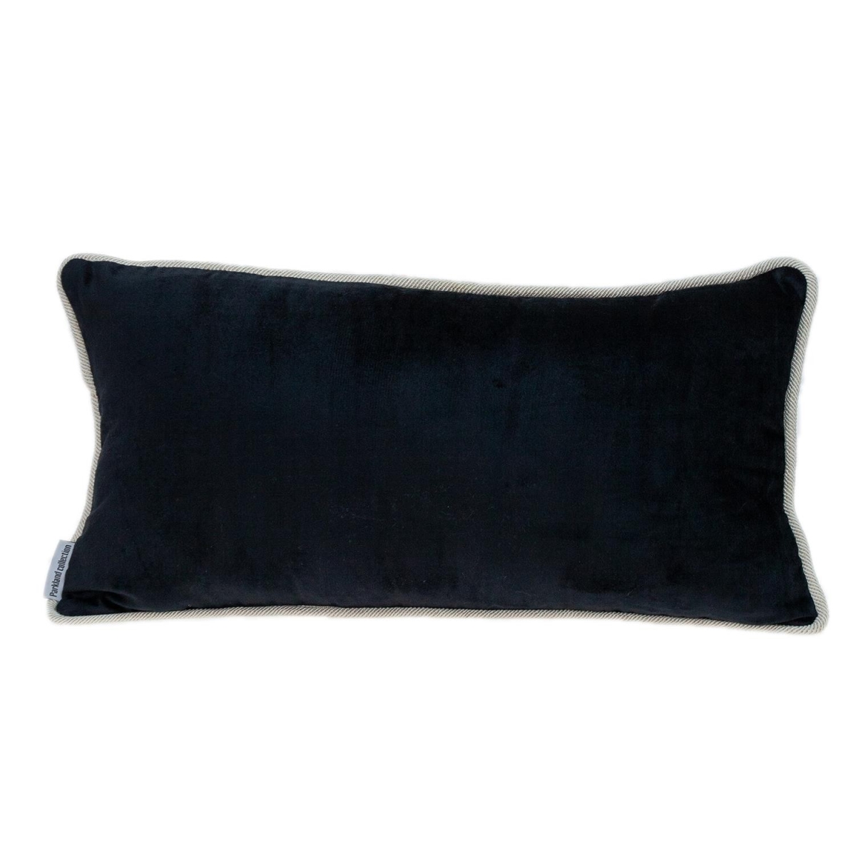 Reversible Black & White Lumbar Velvet Throw Pillow, Multi Color