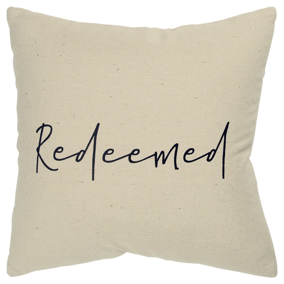 Black & Taupe Canvas Redeemed Throw Pillow, Natural