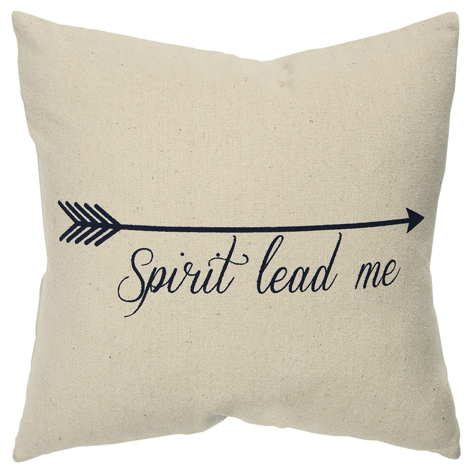 Black & Taupe Canvas Spirit Lead Throw Pillow, Natural