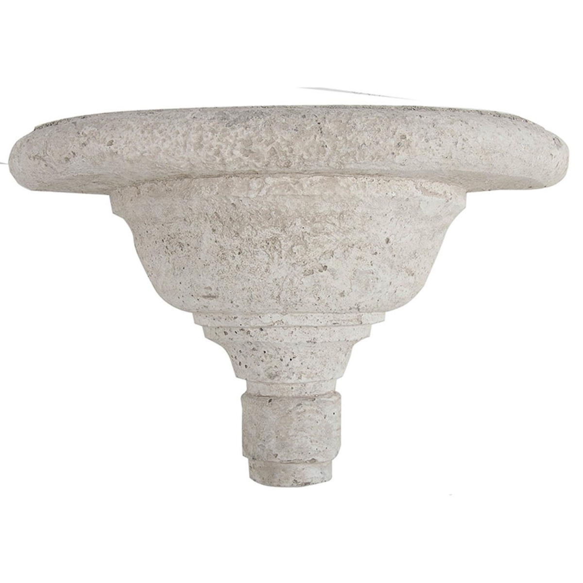 401318 Torch Shaped Cement Wall Shelf, White