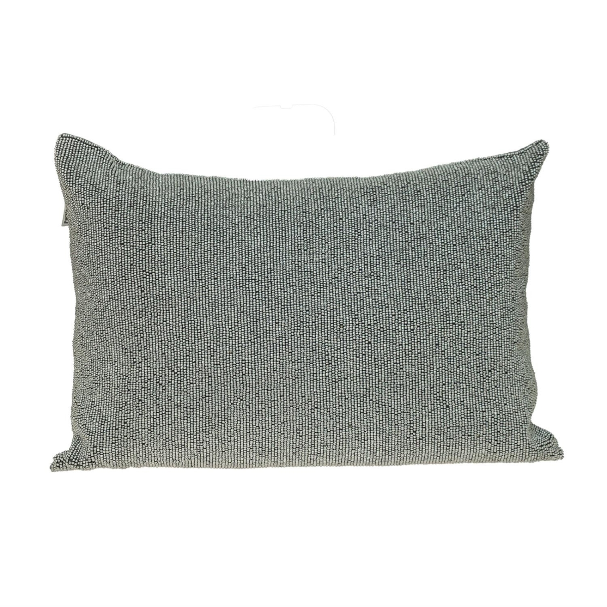 402723 Shimmering Silver Beaded Luxury Throw Pillow