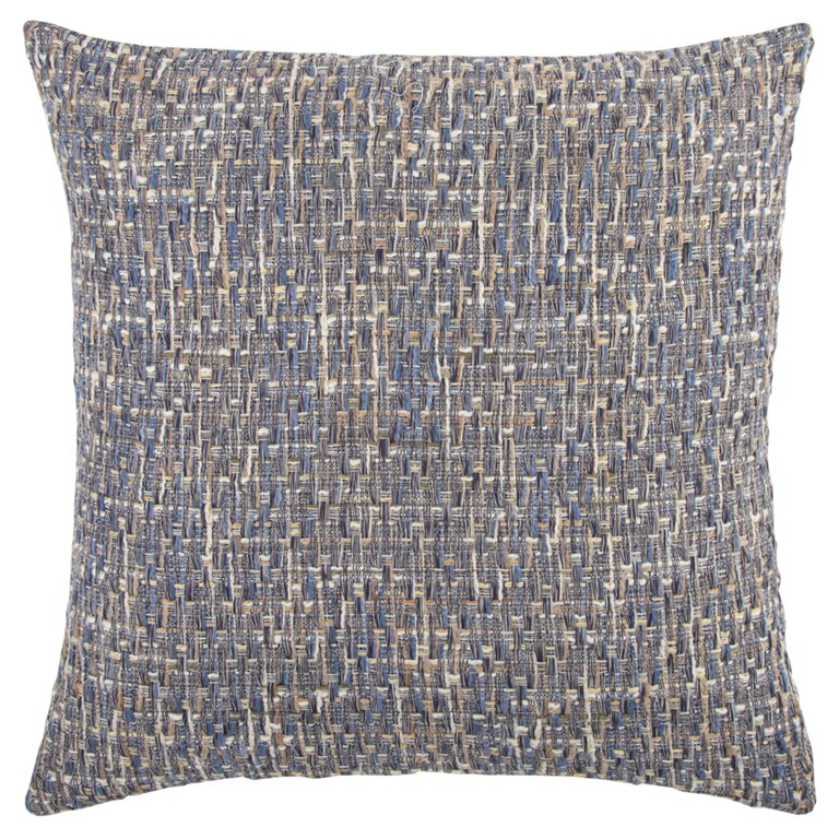 403250 Metallic Nubby Textured Throw Pillow, Navy, Blue & Gray