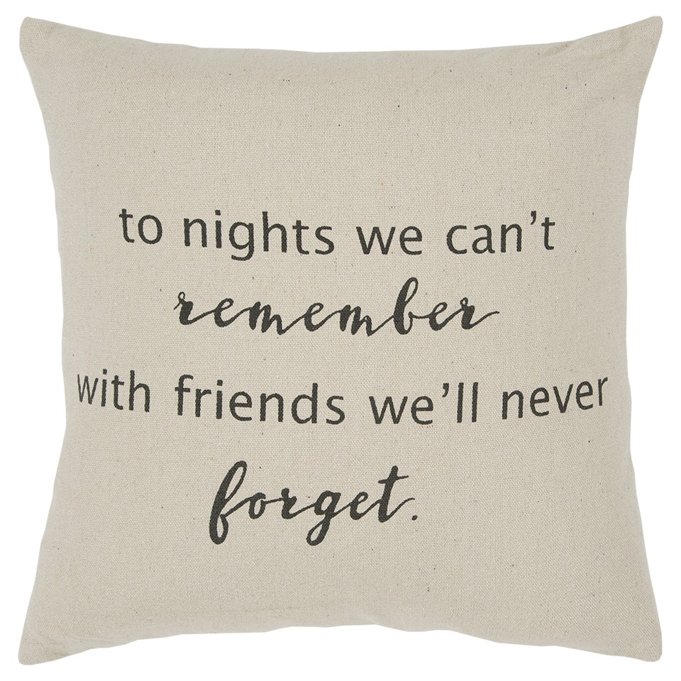 Gray & Taupe to Nights Throw Pillow, Natural