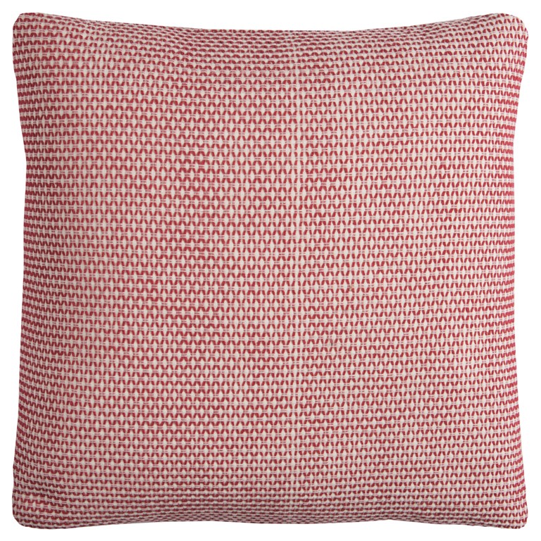 403240 Red & Ivory Scaled Diamond Pattern Throw Pillow