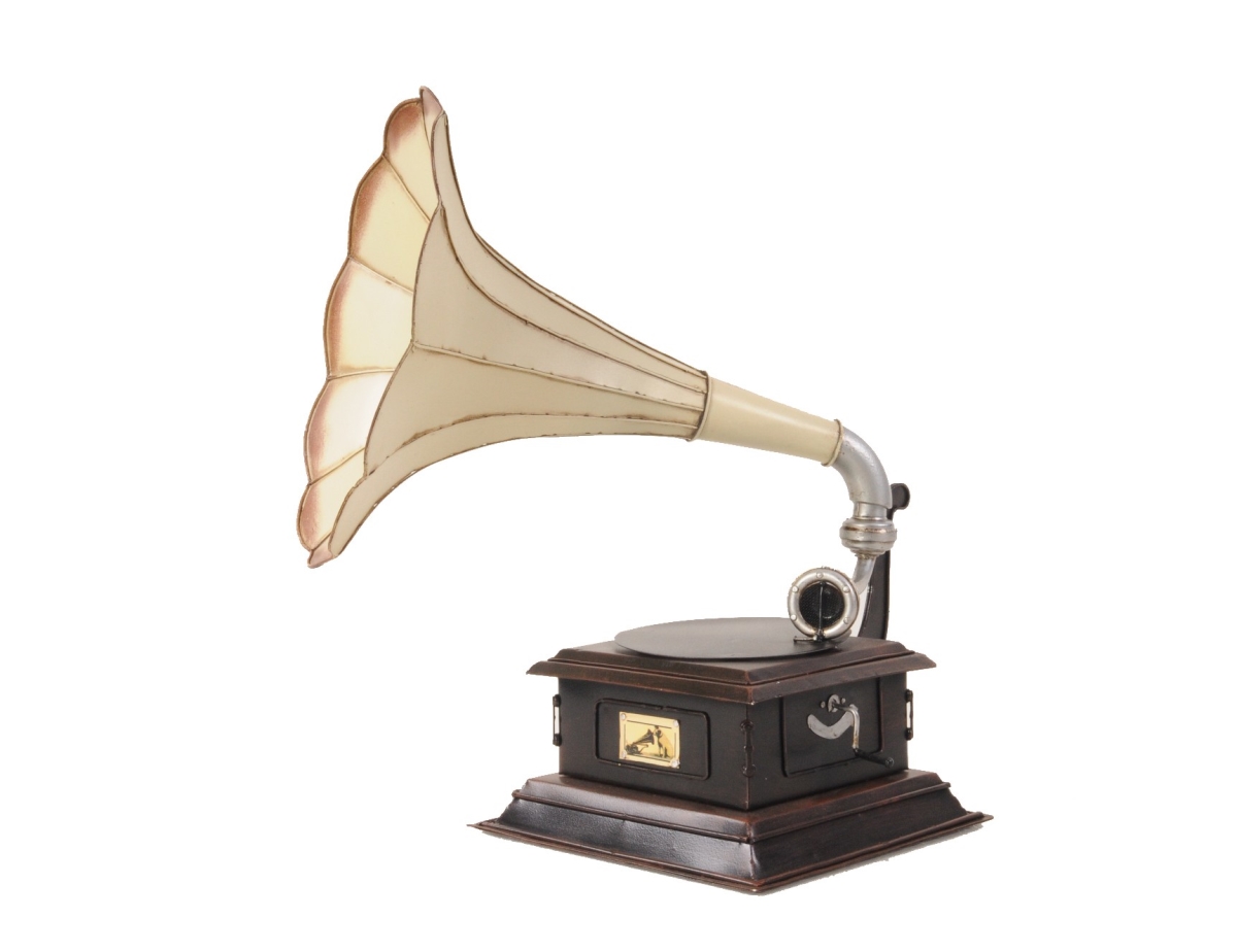 401103 C1911 HMV Gramophone Built to Scale Model Sculpture