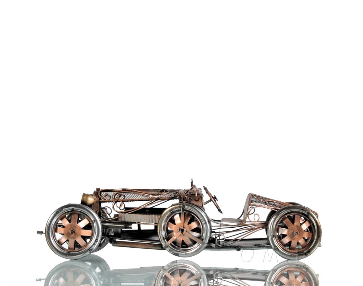 Picture of HomeRoots 401146 C1924 Bugatti Bronze & Silver Open Frame Racecar Sculpture
