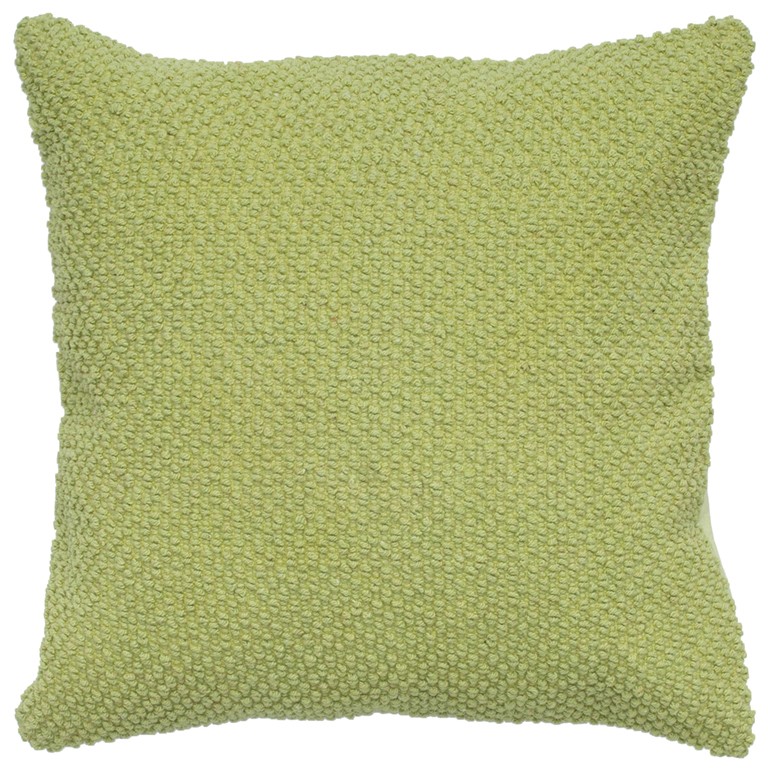 403129 Green Nubby Textured Modern Throw Pillow