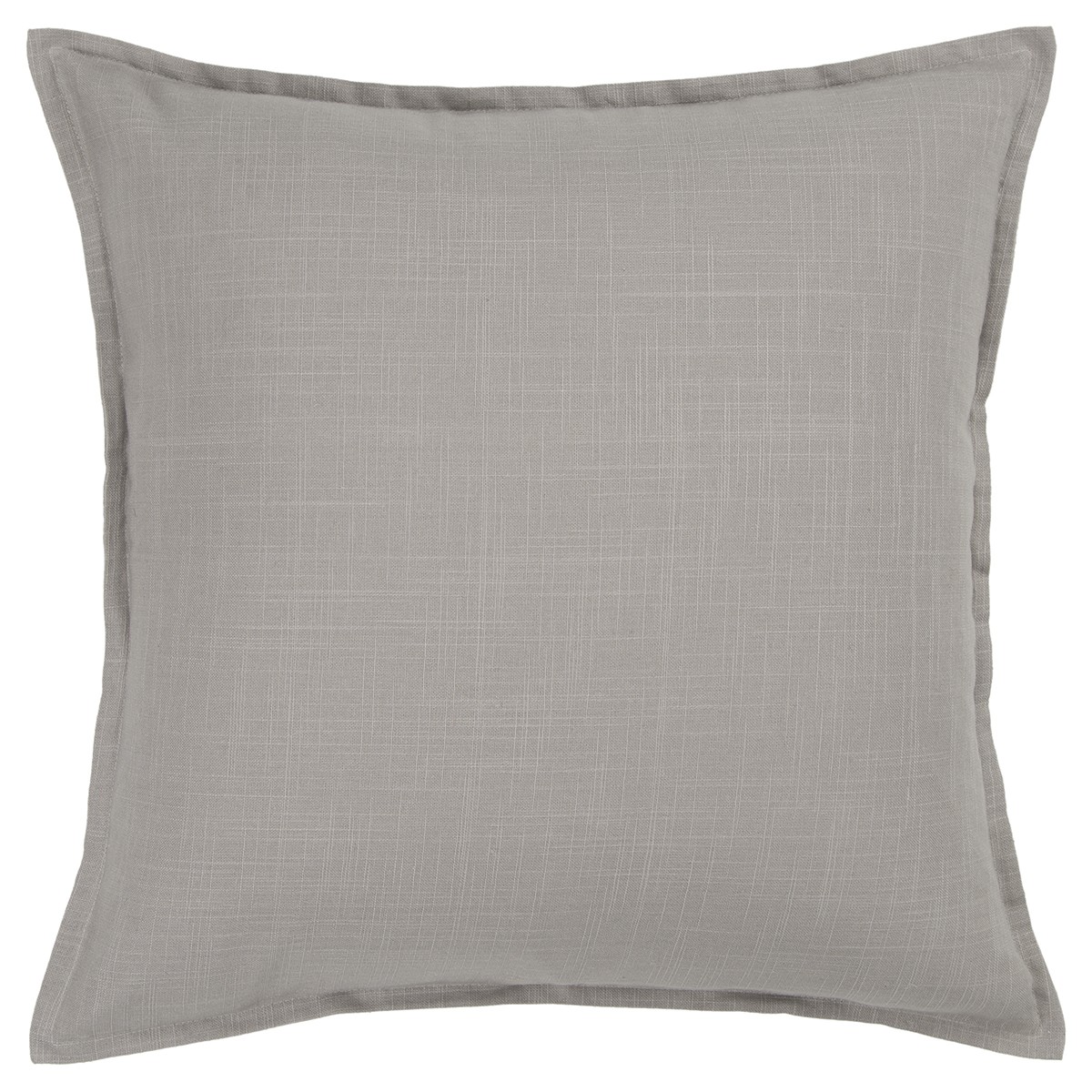 403143 Gray Solid Color Flange Edge Throw Pillow