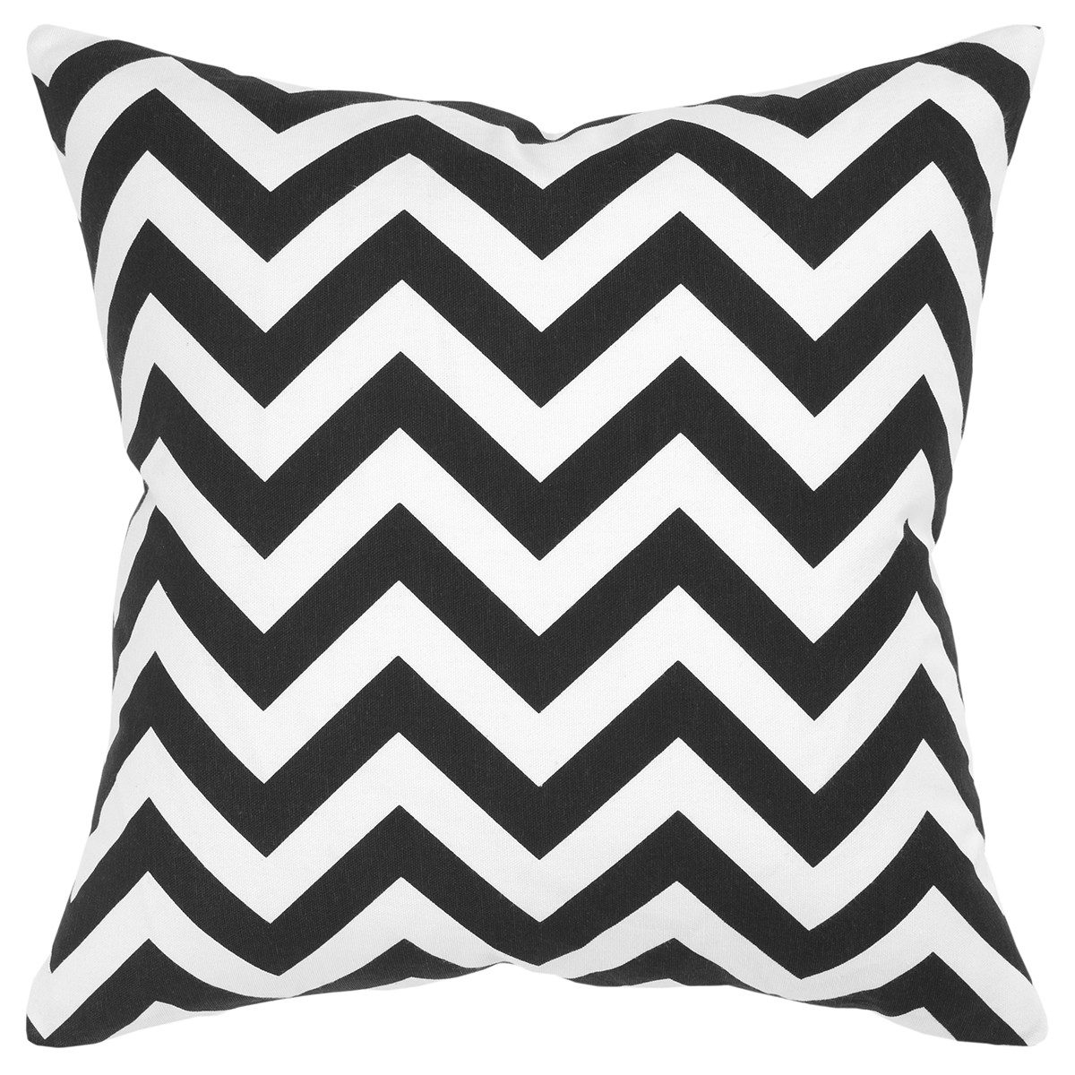 403167 Black & Ivory Chevron Down Filled Throw Pillow