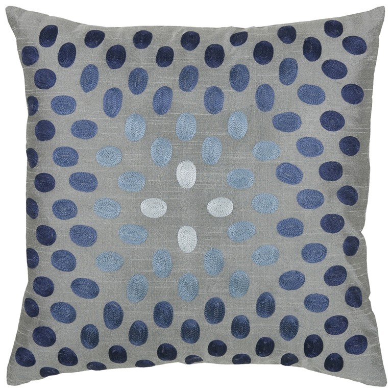 Natural Poly Filled Pillow - Natural - 18 x 18 in. - Tufted Snowflake Design