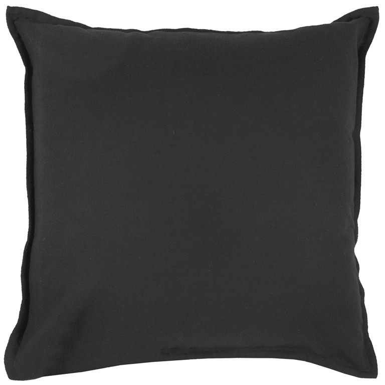 403525 Black Solid Light Textured Modern Throw Pillow