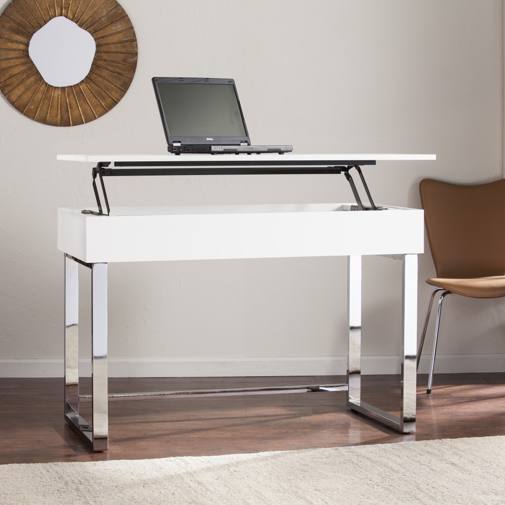402058 Classic White Adjustable Height Desk