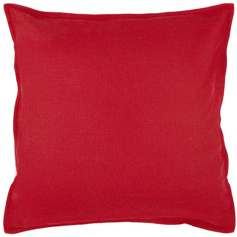 403108 Red Solid Color Flange Edge Throw Pillow