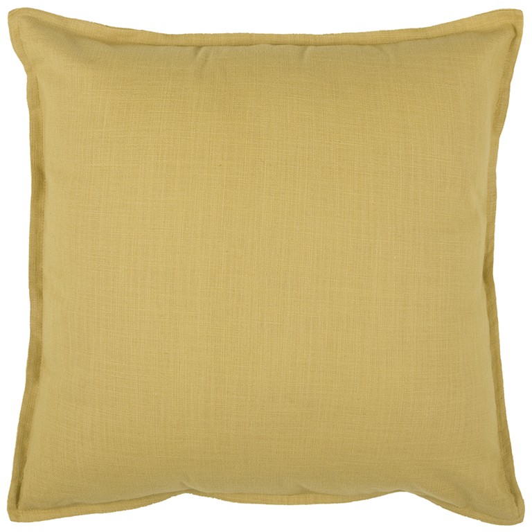 403111 Tan & Yellow Solid Color Flange Edge Throw Pillow