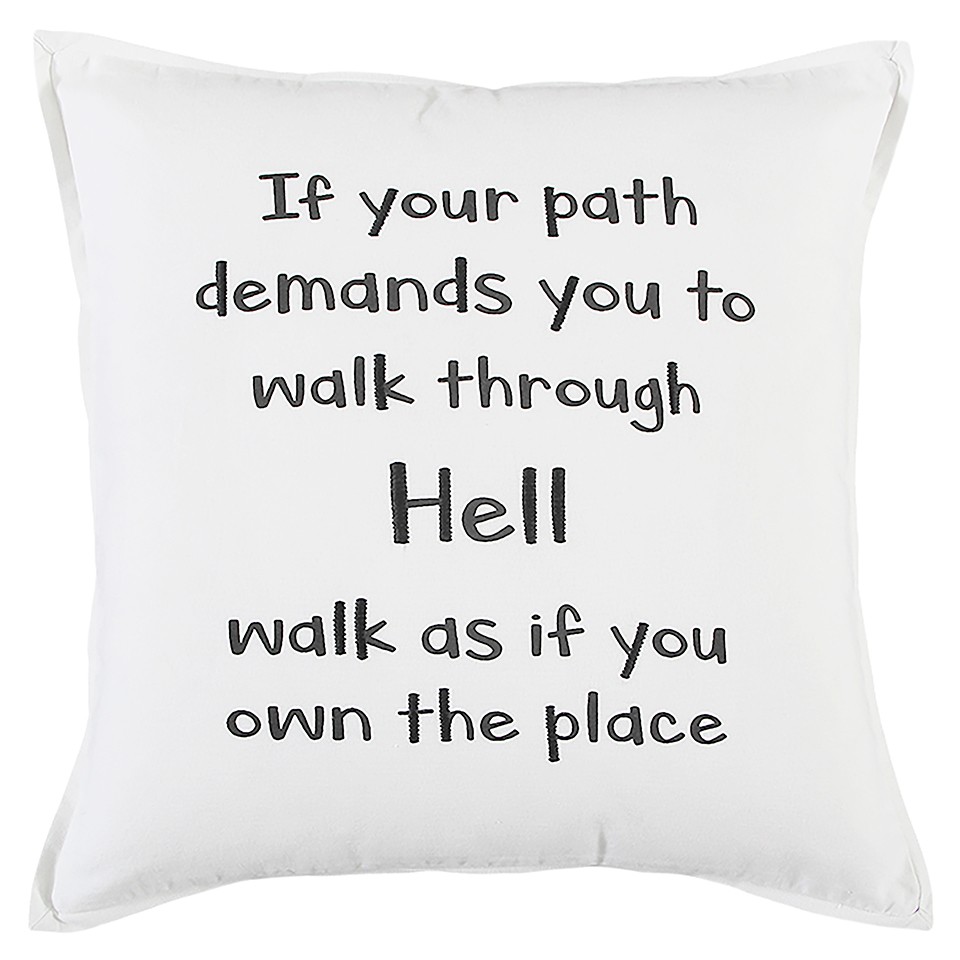 Black & White Own The Place Decorative Throw Pillow