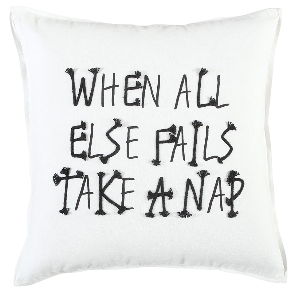 Black & White Take A Nap Throw Pillow