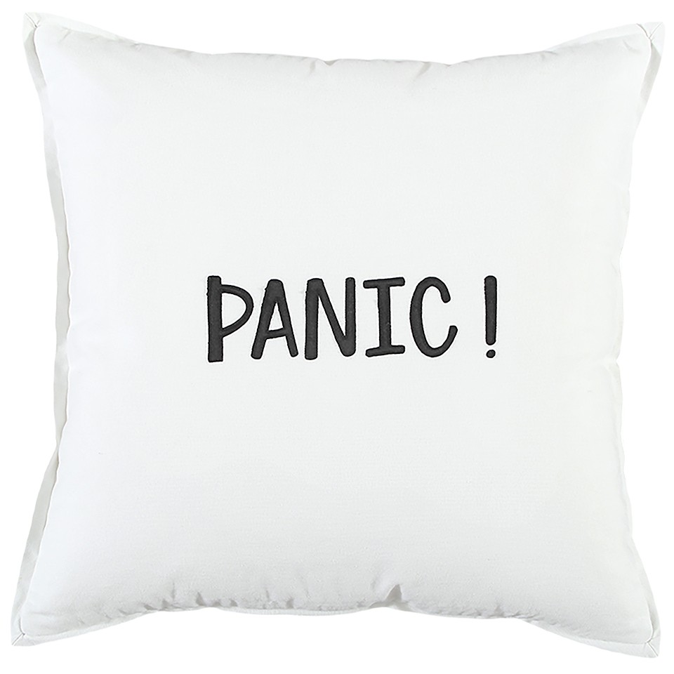 403513 Black & White Flagship Message Throw Pillow