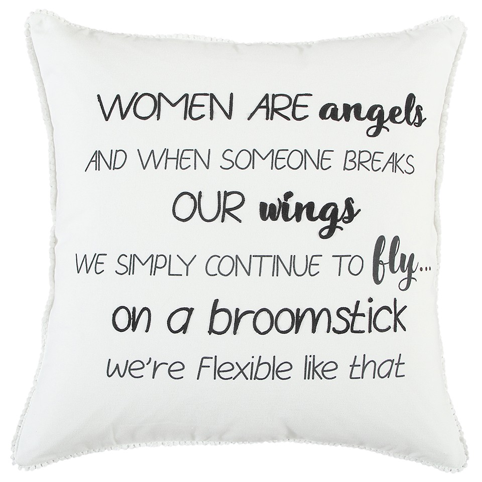 Black & White Women Are Angels Throw Pillow