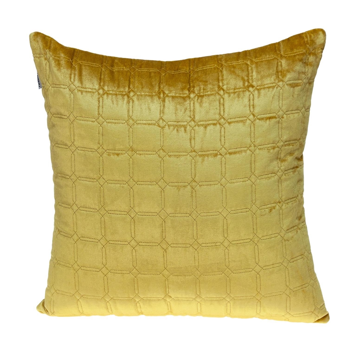 402837 Yellow Quilted Decorative Throw Pillow