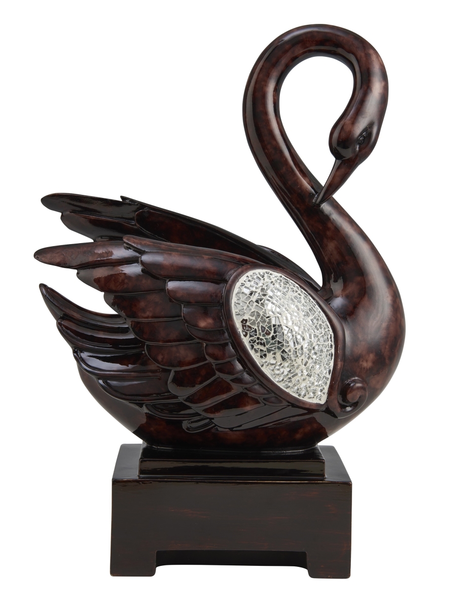 17 in. Dove Figurine Sculpture, Marbleized Cherry Brown