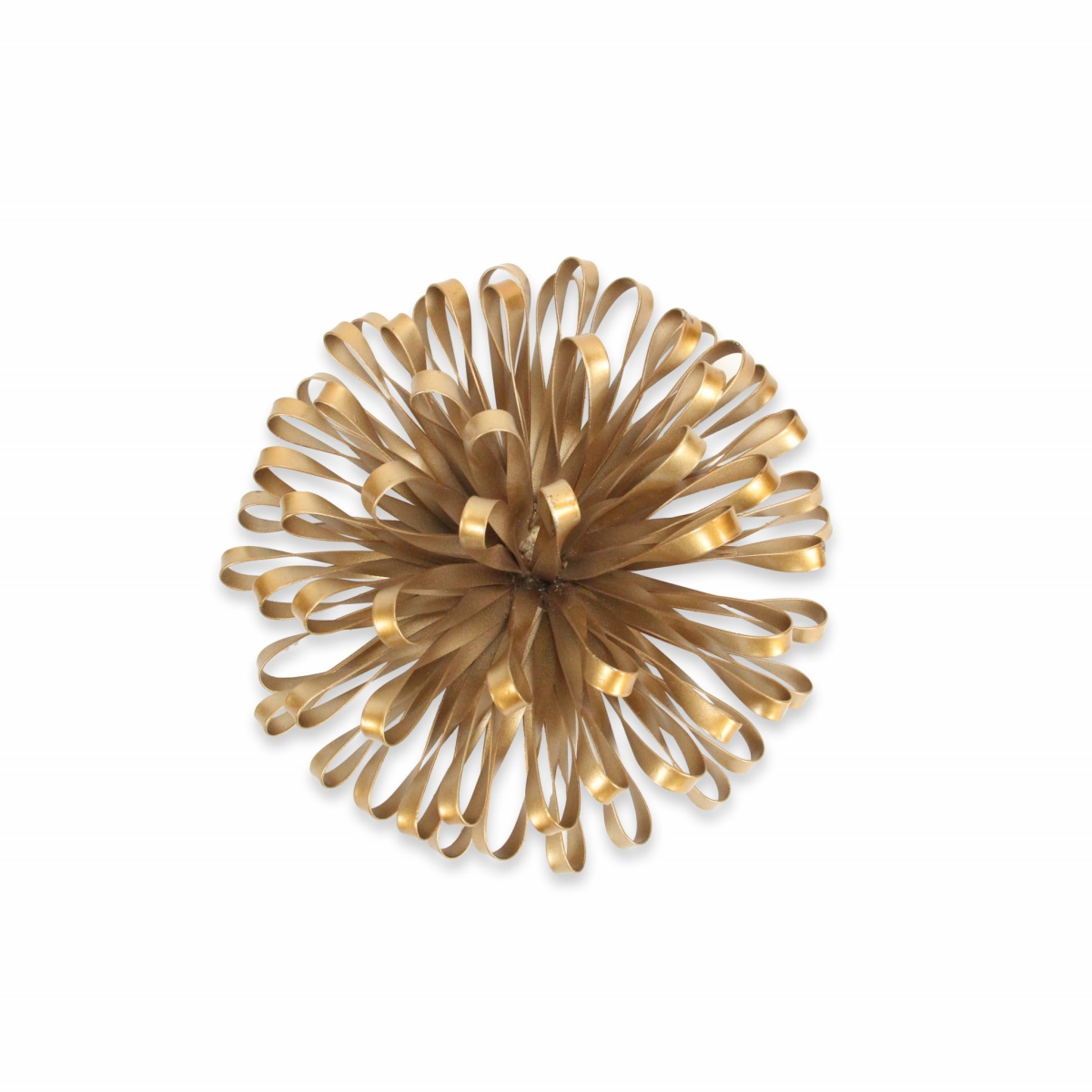 4 in. Metal Abstract Bloom Painted Sculpture, Gold
