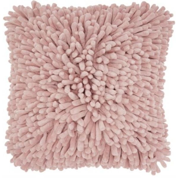 386446 20 in. Soft Nubby Shag Throw Pillow, Pale Pink