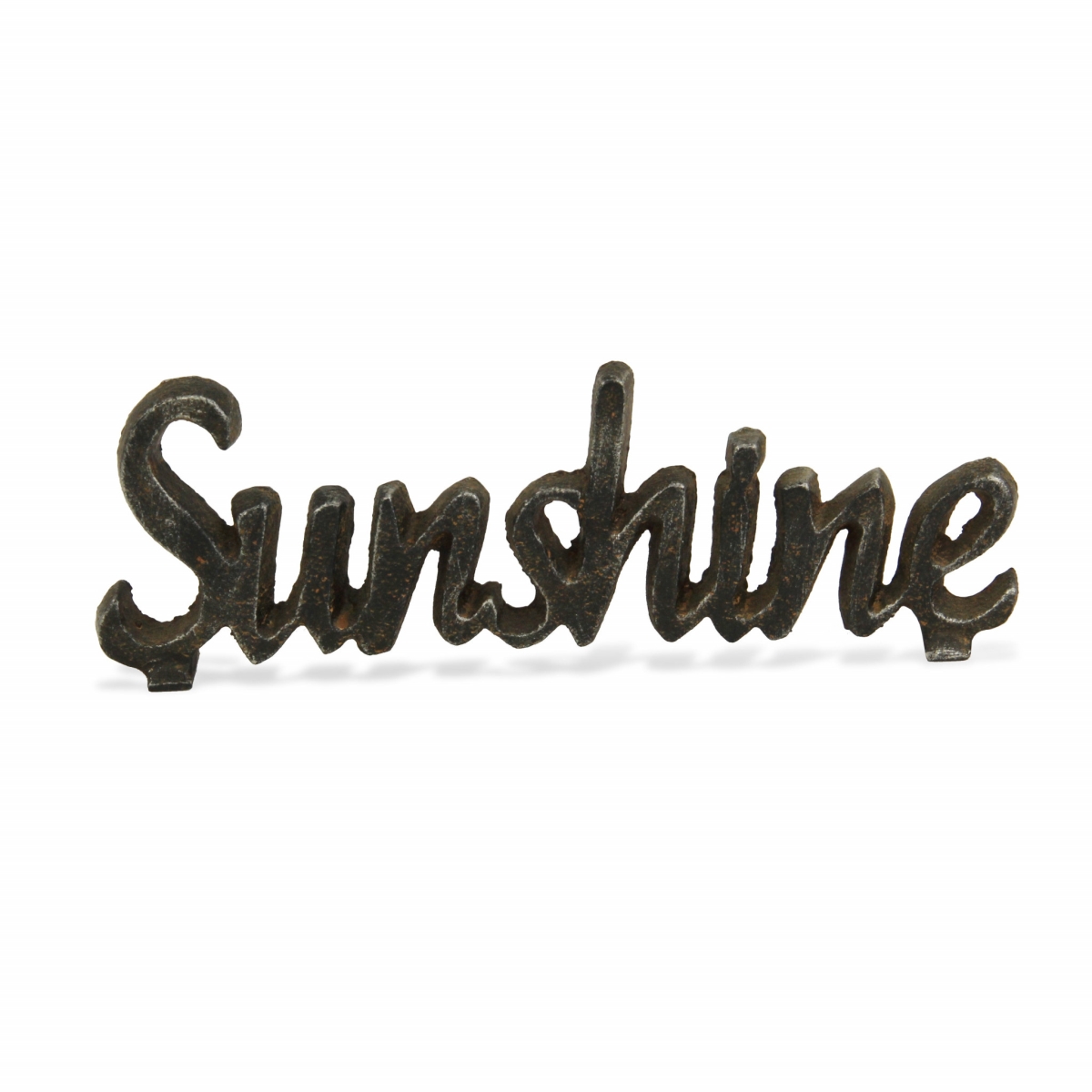 3 in. Cast Iron Hand Painted Sunshine Sculpture, Black