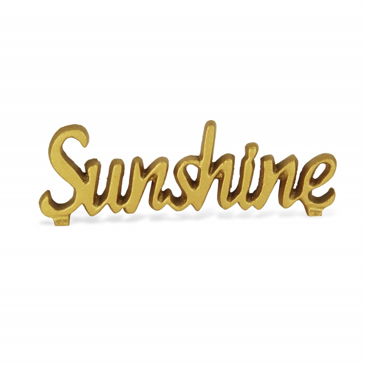 3 in. Cast Iron Hand Painted Sunshine Sculpture, Gold
