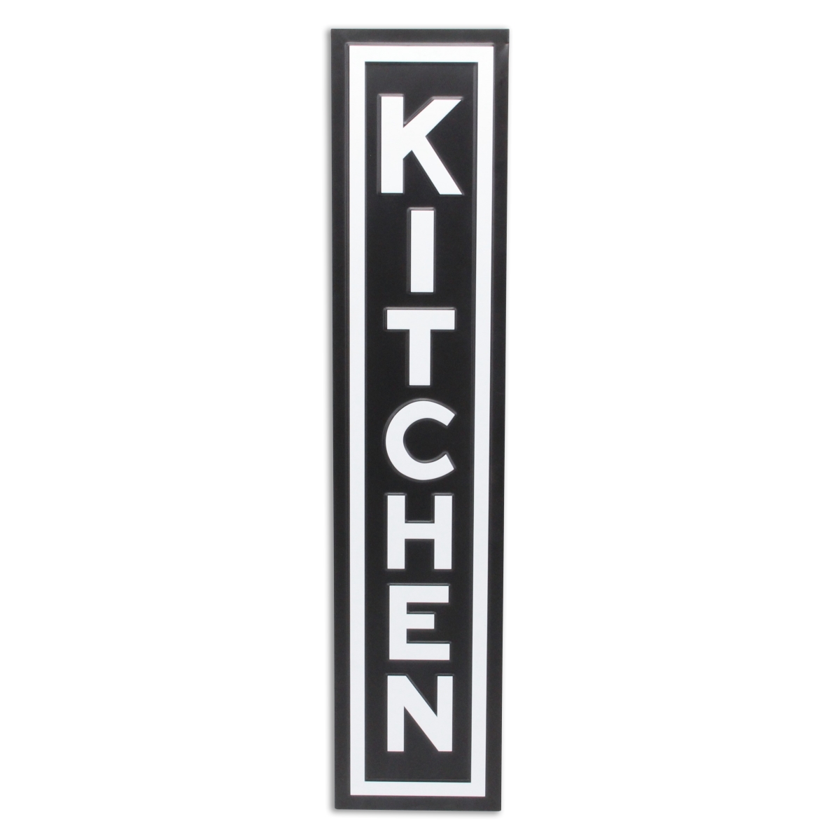 Picture of HomeRoots 489588 37 in. Metal Kitchen Text Wall Decor - Black & White