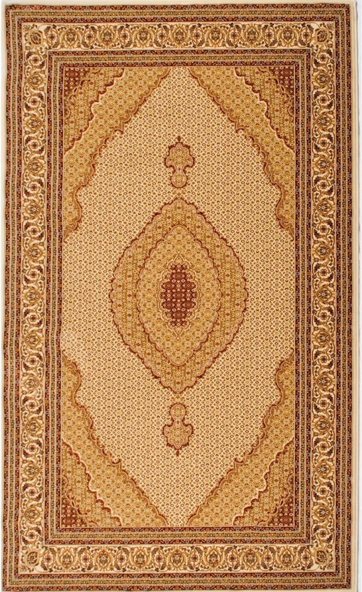 4 x 6 ft. Oriental Power Loom Stain Resistant Rectangle Area Rug - Cream
