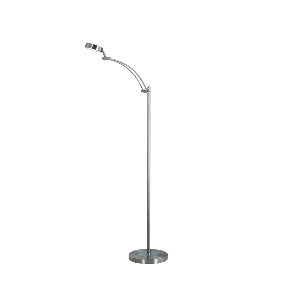 54 in. Adjustable LED Task Floor Lamp, Nickel
