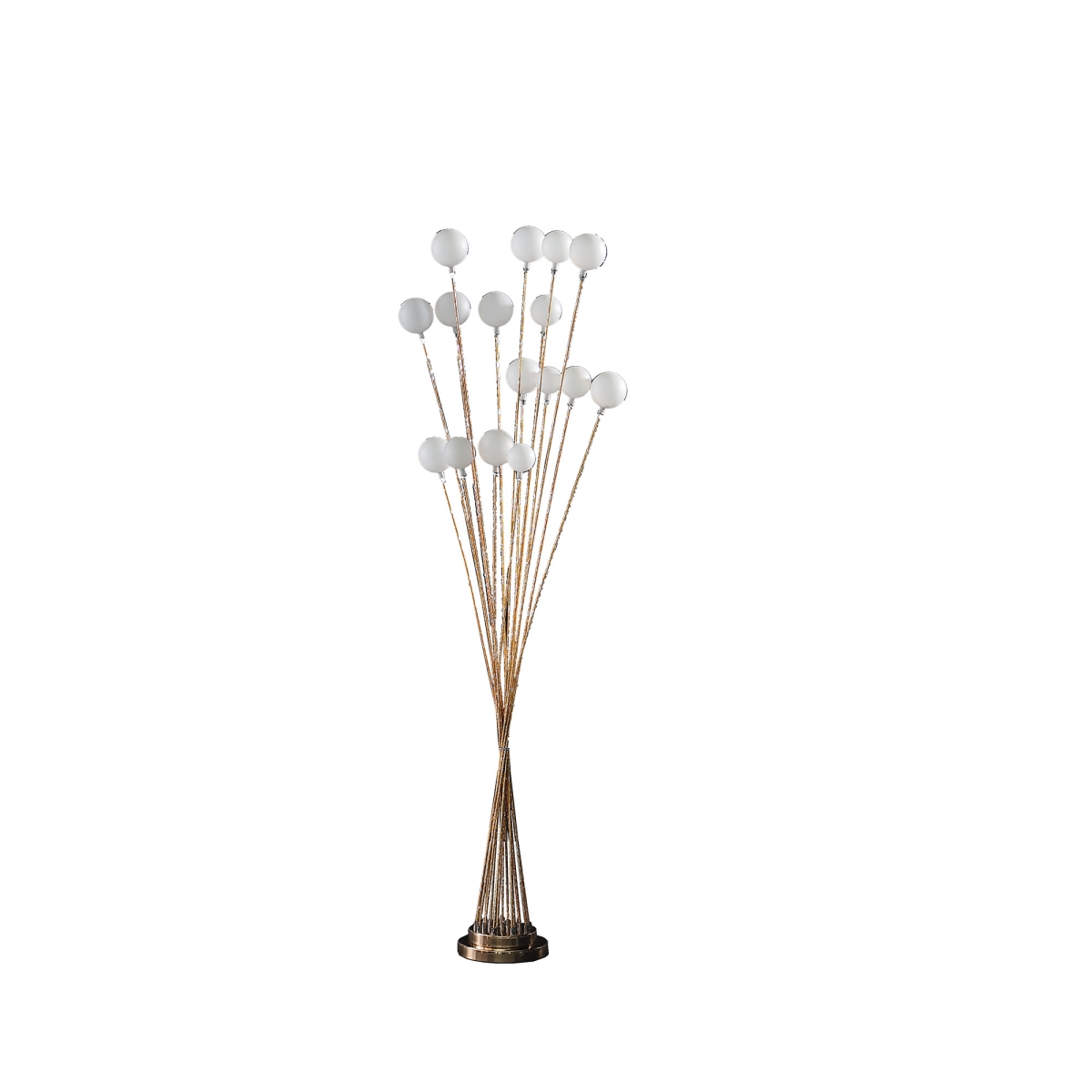62 in. Contemporary Multi Light LED Floor Lamp, Golden Chrome
