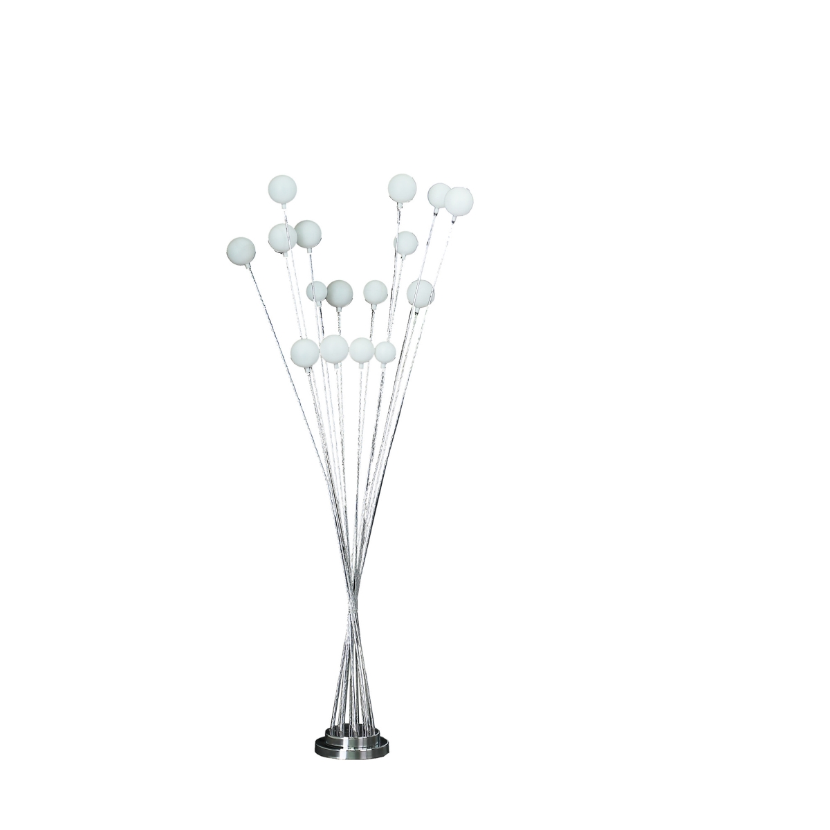 62 in. Multi Light LED Novelty Floor Lamp, Chrome