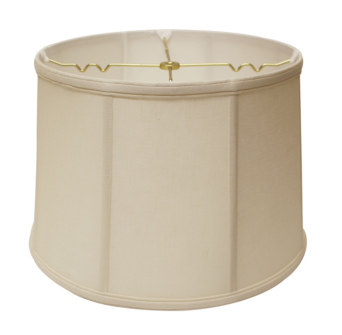469753 15 in. Throwback Drum Linen Lampshade, Off White &Vanilla