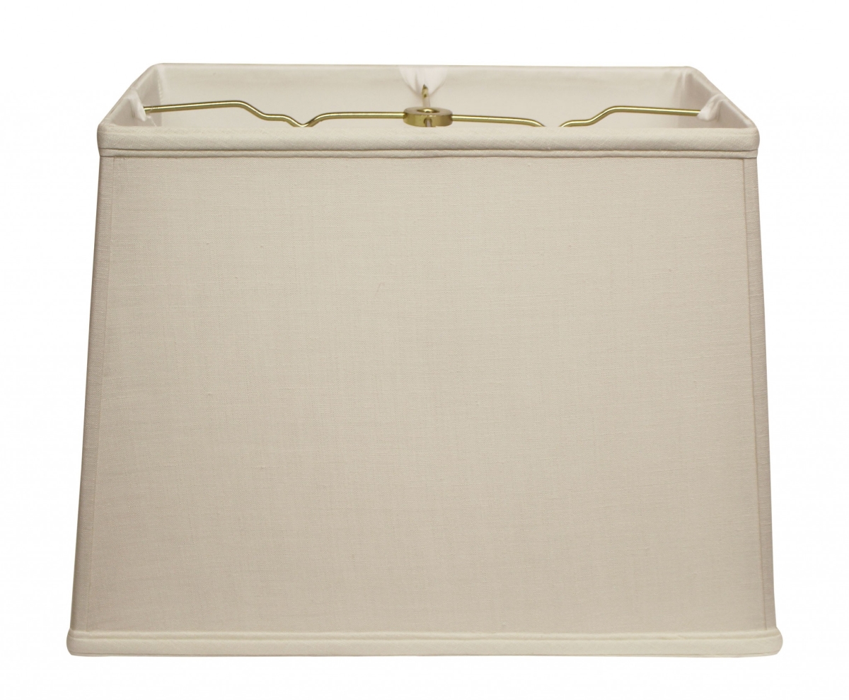 469781 16 in. Throwback Rectangle Linen Lampshade - Off White