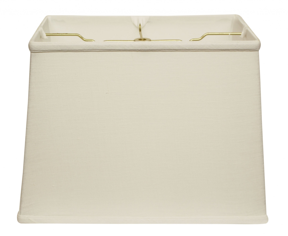 469790 18 in. Throwback Rectangle Linen Lampshade, White