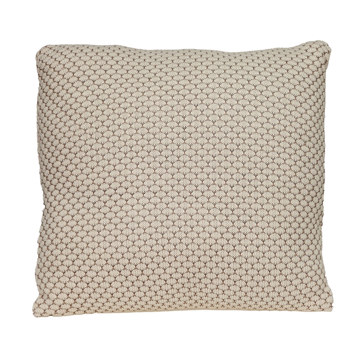 20 x 20 in. Woven Square Accent Throw Pillow, Beige & Pink