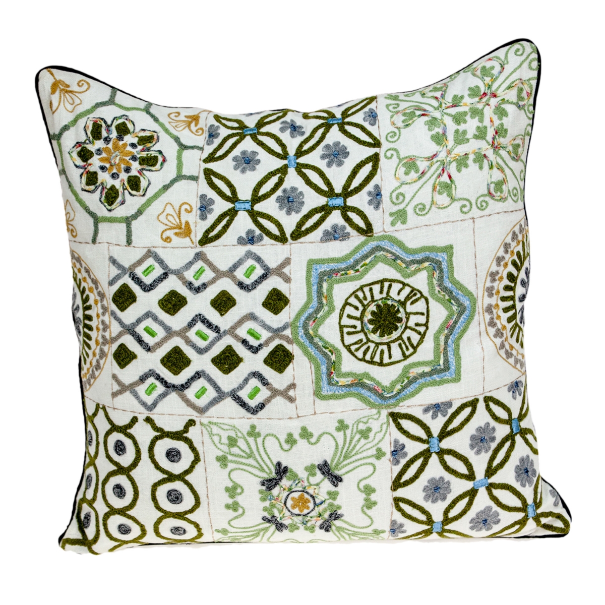 Parkland Collection Ren Transitional Pillow Cover with Poly Insert, Beige